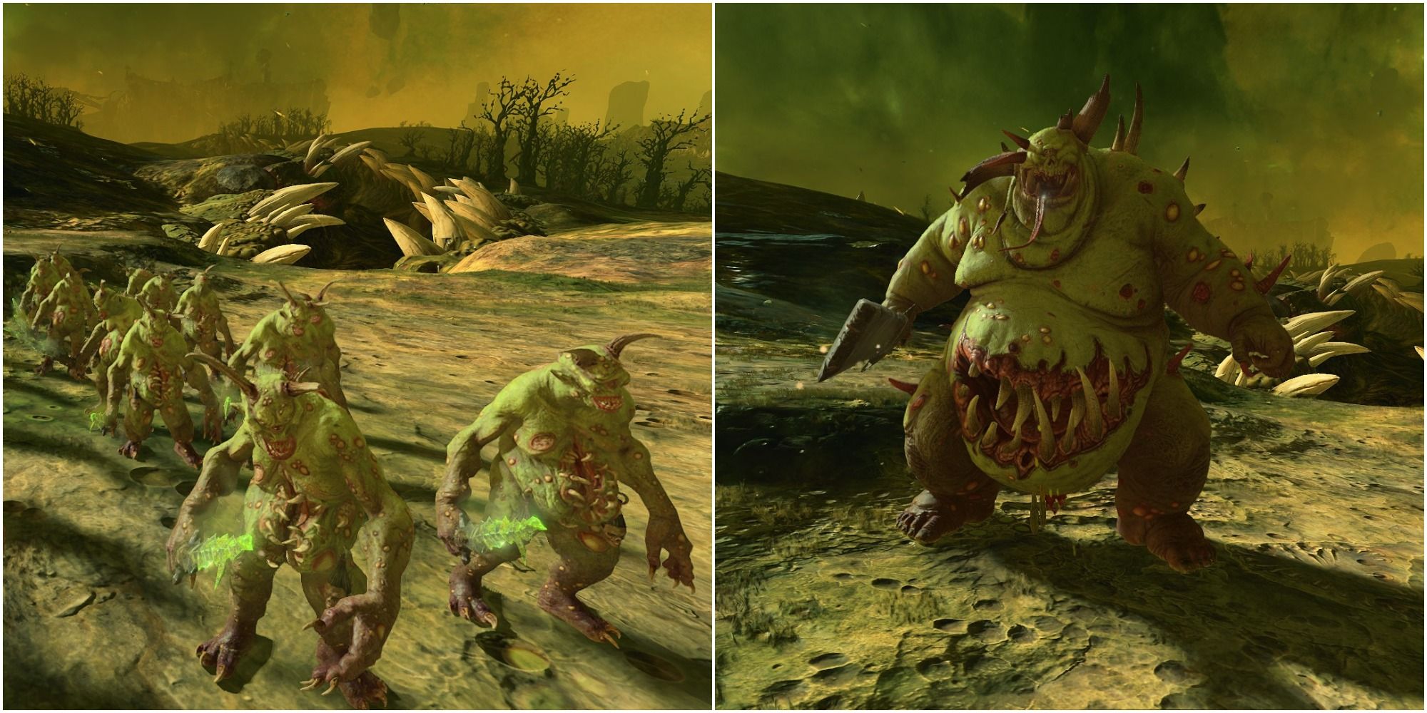 Total War Warhammer 3 Exalted Plaguebearers of Nurgle Great Unclean One B-Tier units of Nurgle