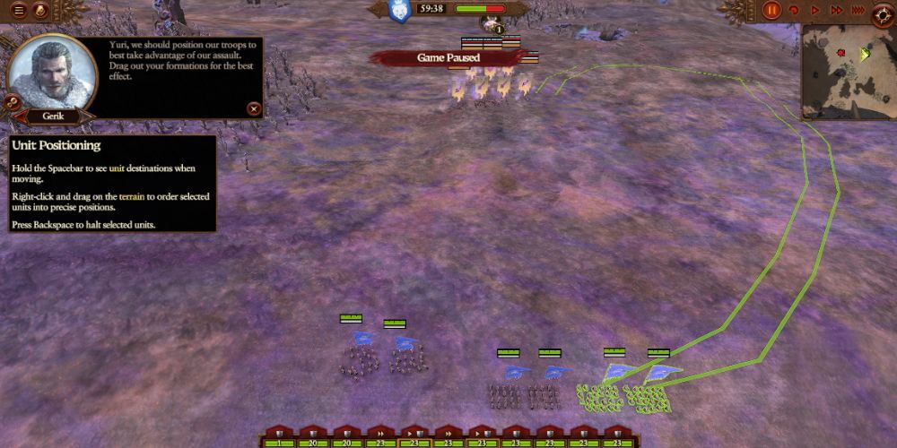 Total War Warhammer 3. Flanking the enemy