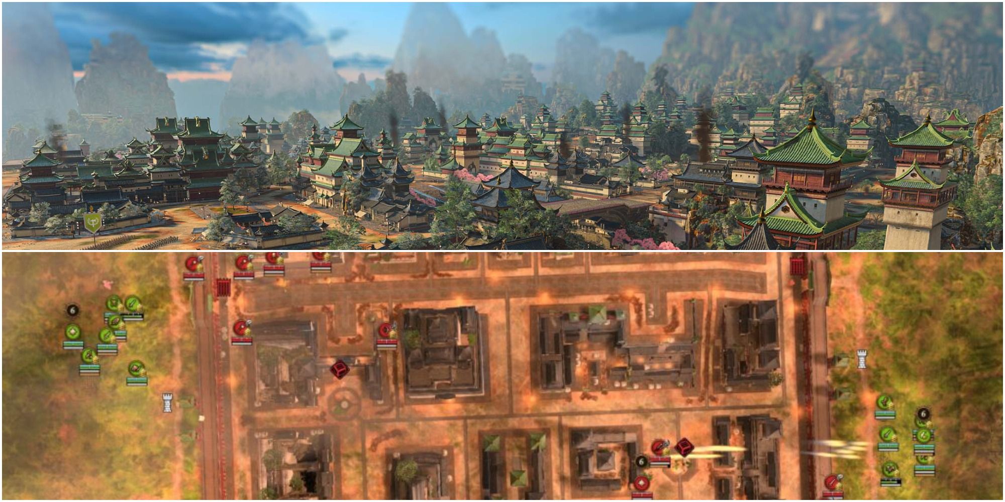 Total War Warhammer 3 Siege Reworked showing Cathay large city