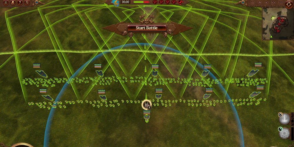 Total War Warhammer 3. Showing an army spread wide
