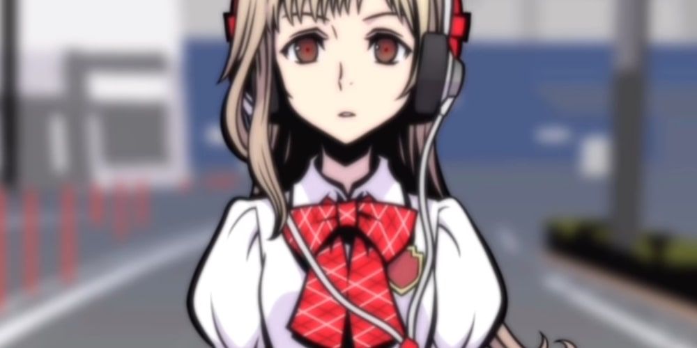 Tsugumi in The World Ends with You wearing headphones.