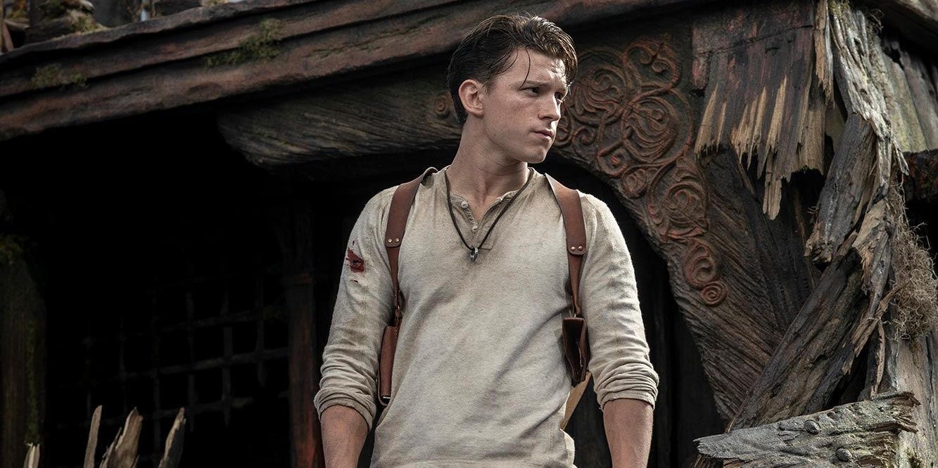 Uncharted Movie Still Tom Holland in Iconic Nathan Drake outfit