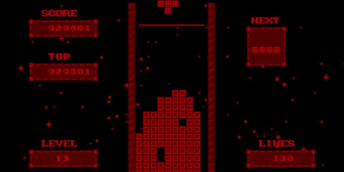 screenshot of V-Tetris Virtual Boy