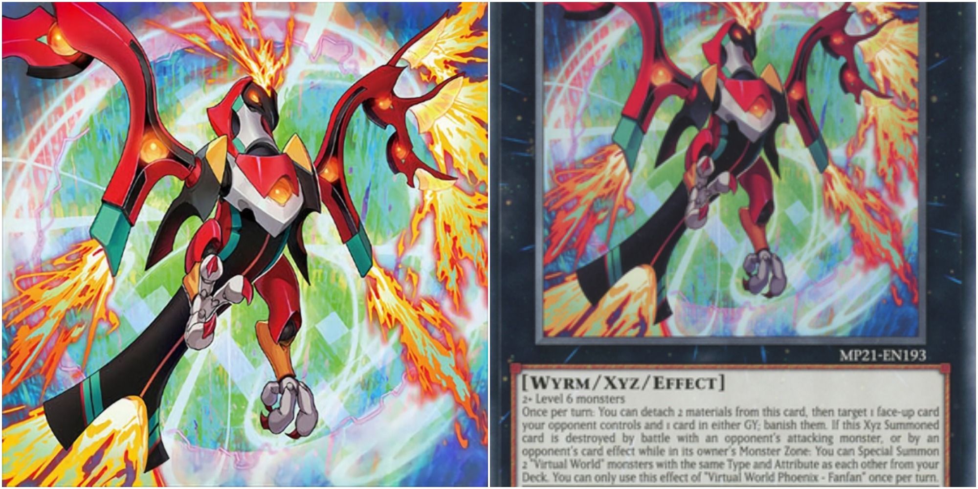 Virtual World Phoenix - Fanfan card art and text