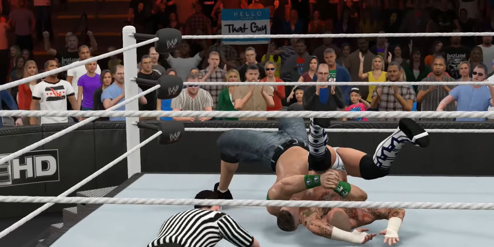 WWE 2K15 Screenshot Of John Cena Pinning CM Punk