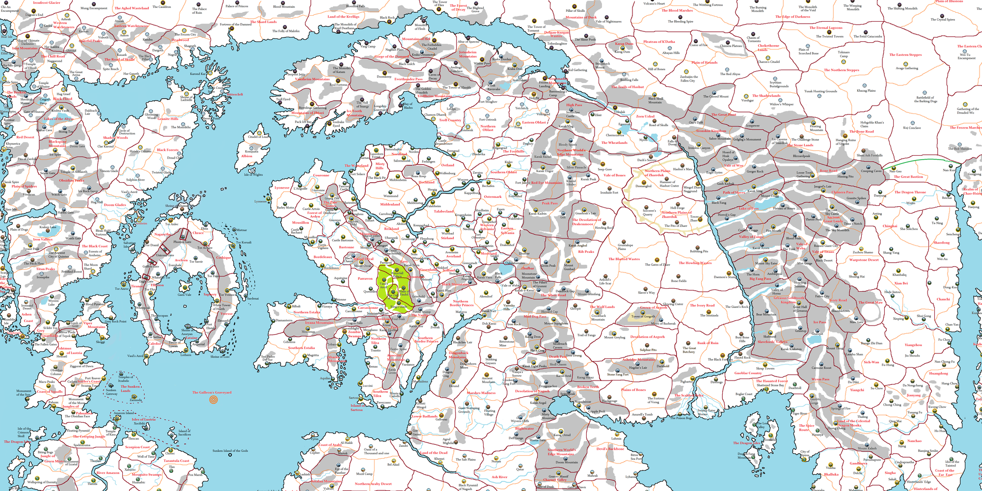 Warhammer 3 Immortal Empires showing a hypothetical campaign map for immortal empires