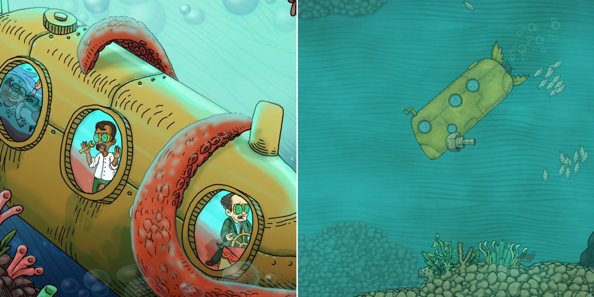 We Need To Go Deeper - Submarine Artwork - Gameplay of the submarine navigating the deep sea