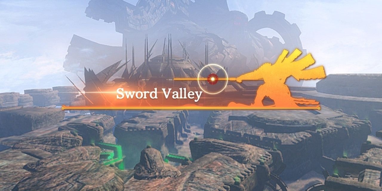The title card upon entry to Sword Valley