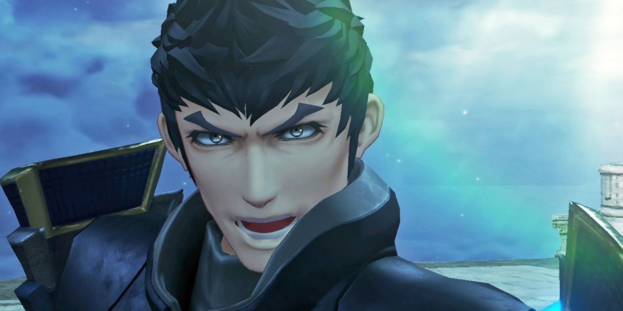 Xenoblade Chronicles 2 Side Characters a close up of Malos looking angrily towards the frame with his mouth open