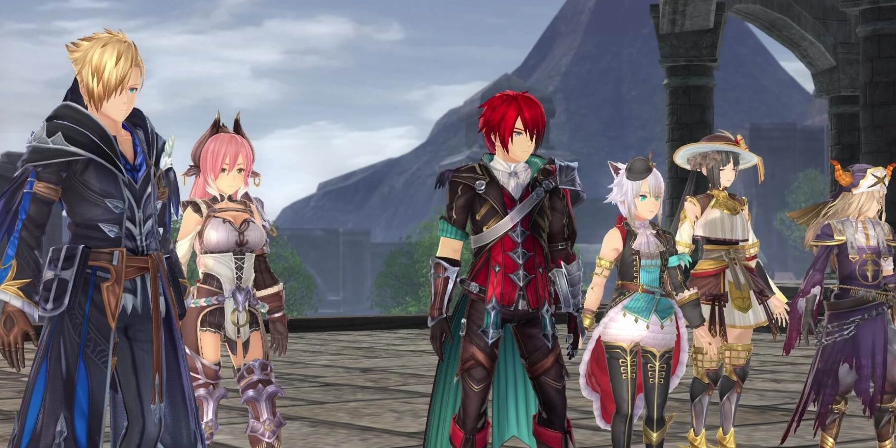 Ys 9 Adol standing with friends 
