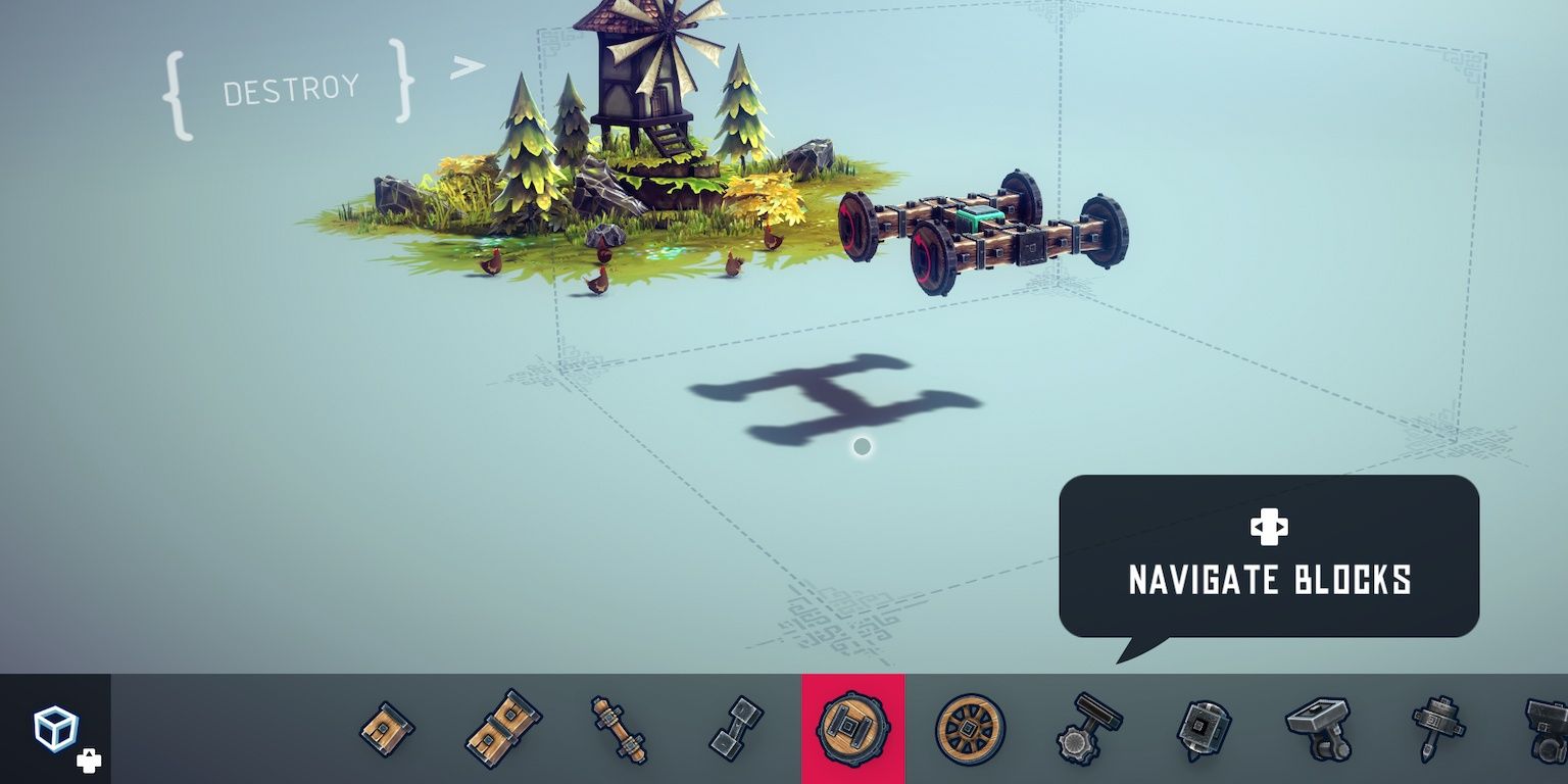 choosing a block in besiege console