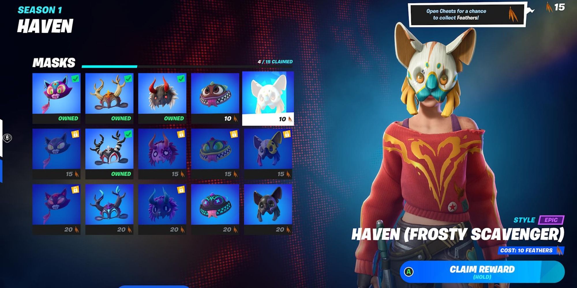 how to claim haven masks in fortnite