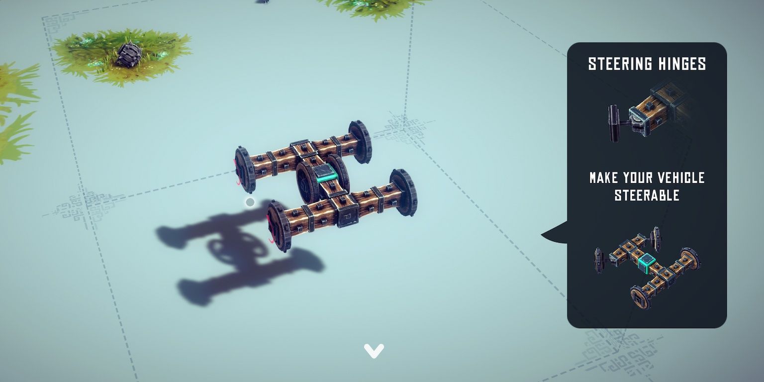 learning to build steering parts in besiege console