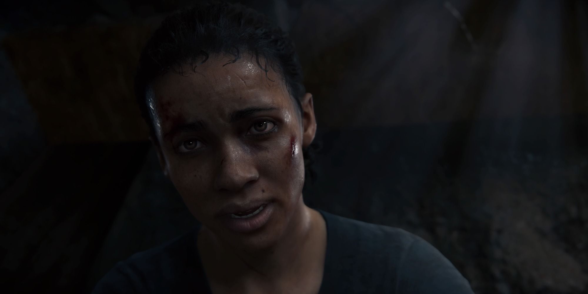 lost legacy nadine cut up and injured