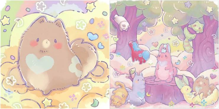 Yugioh melffy puppy and melffy of the forest