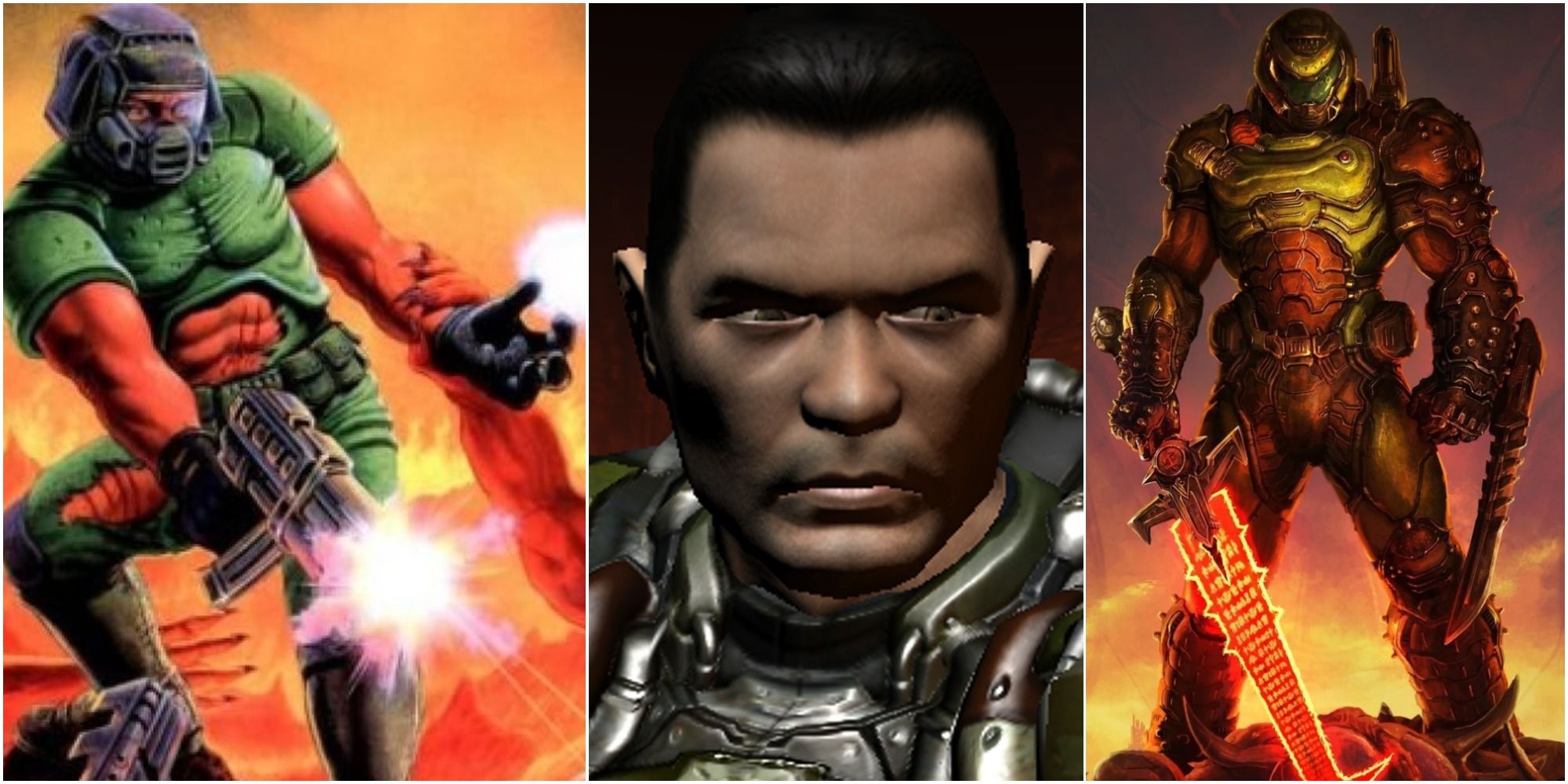 Doom: The Doom Marine From Doom, Bravo Team Marine From Doom 3 and The Slayer In Eternal
