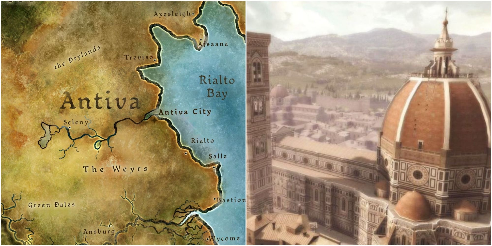 Dragon Age Antiva Italy comparison