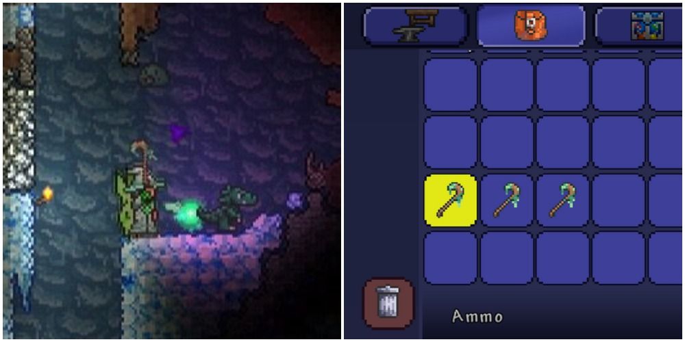 Terraria Slime Staff Ice Cavern Inventory 