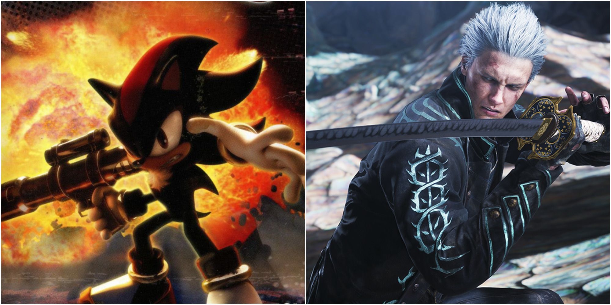 Shadow the Hedgehog and Vergil from Devil May Cry 5