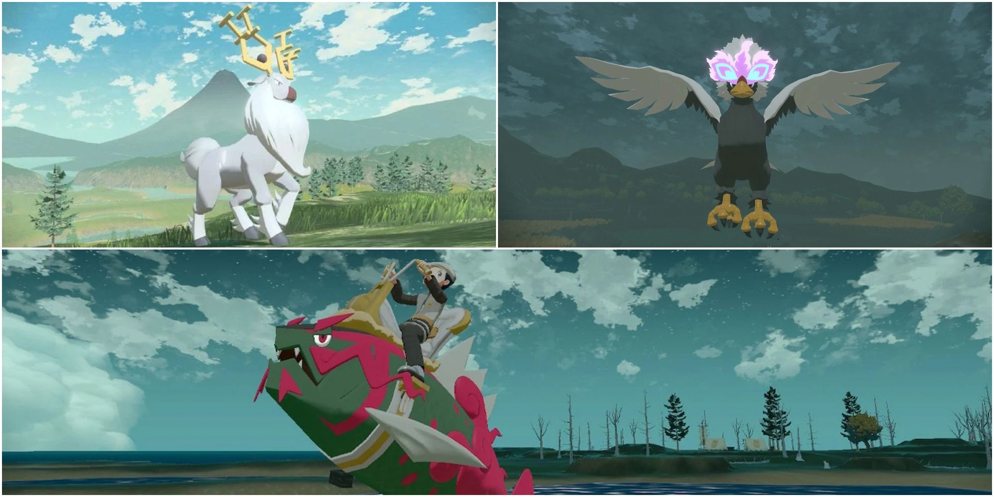 split image of pokemon from legends arceus