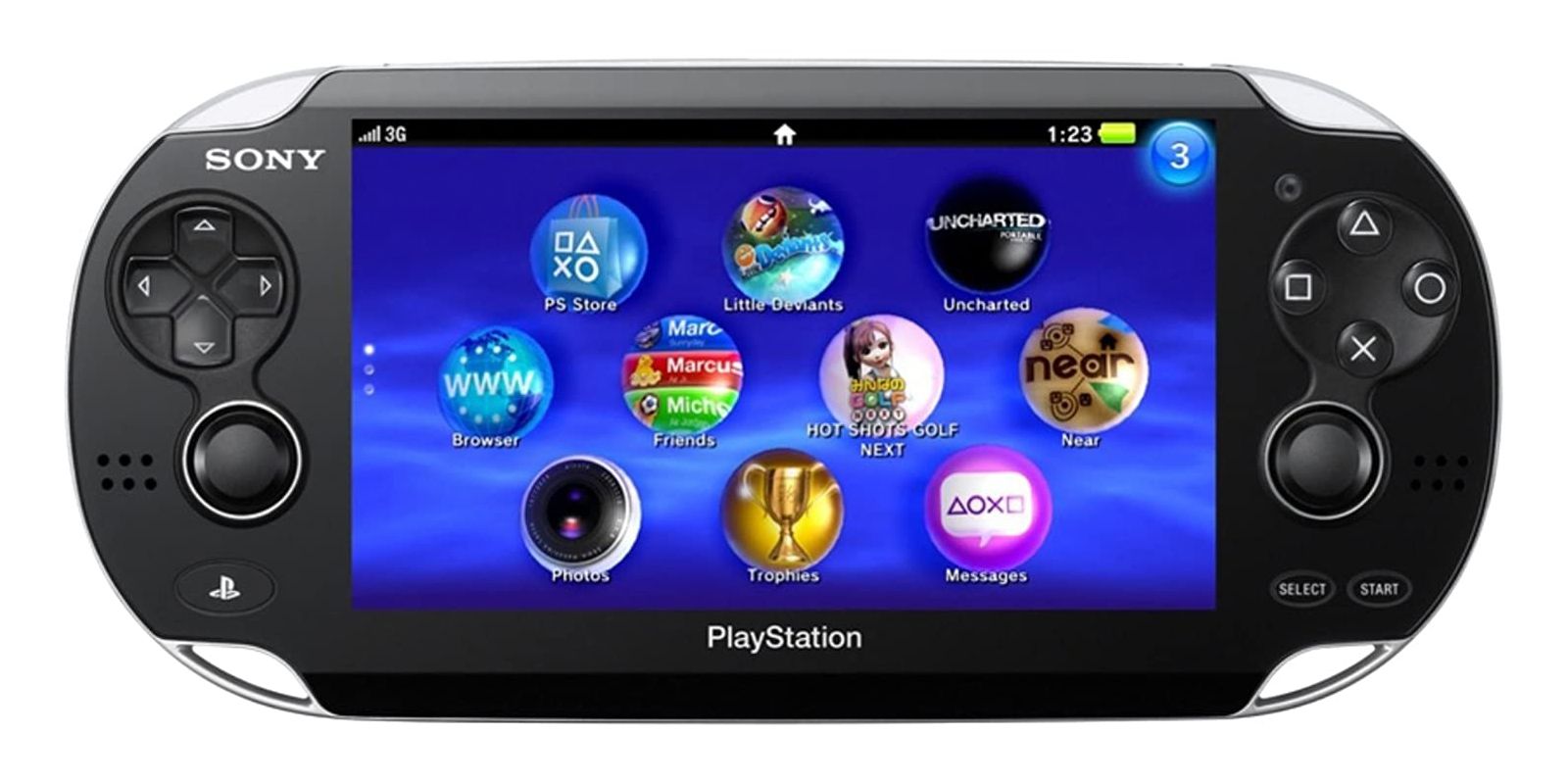 A photo showing the PlayStation Vita