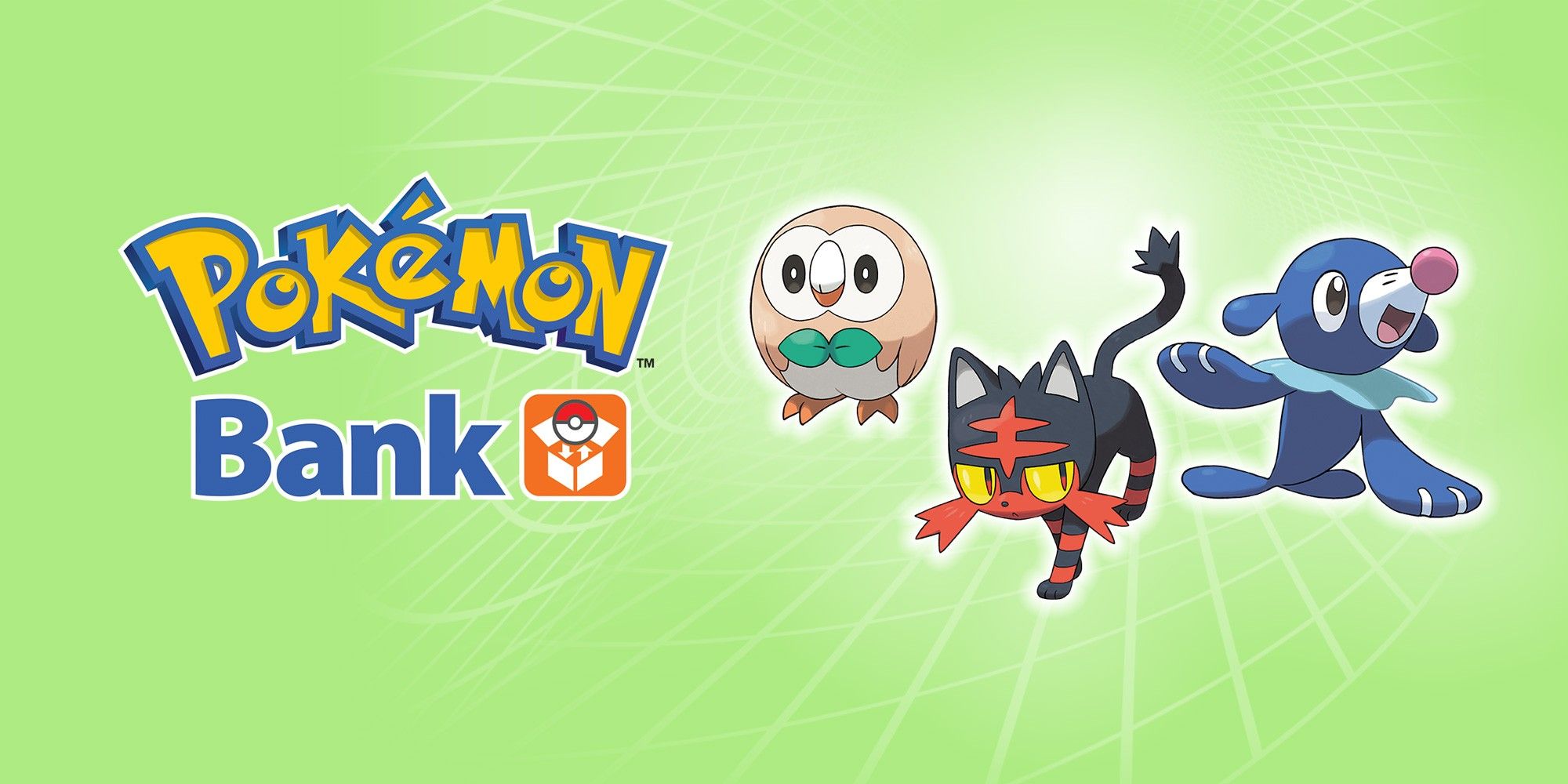 Pokemon Bank logo and starter Pokemon