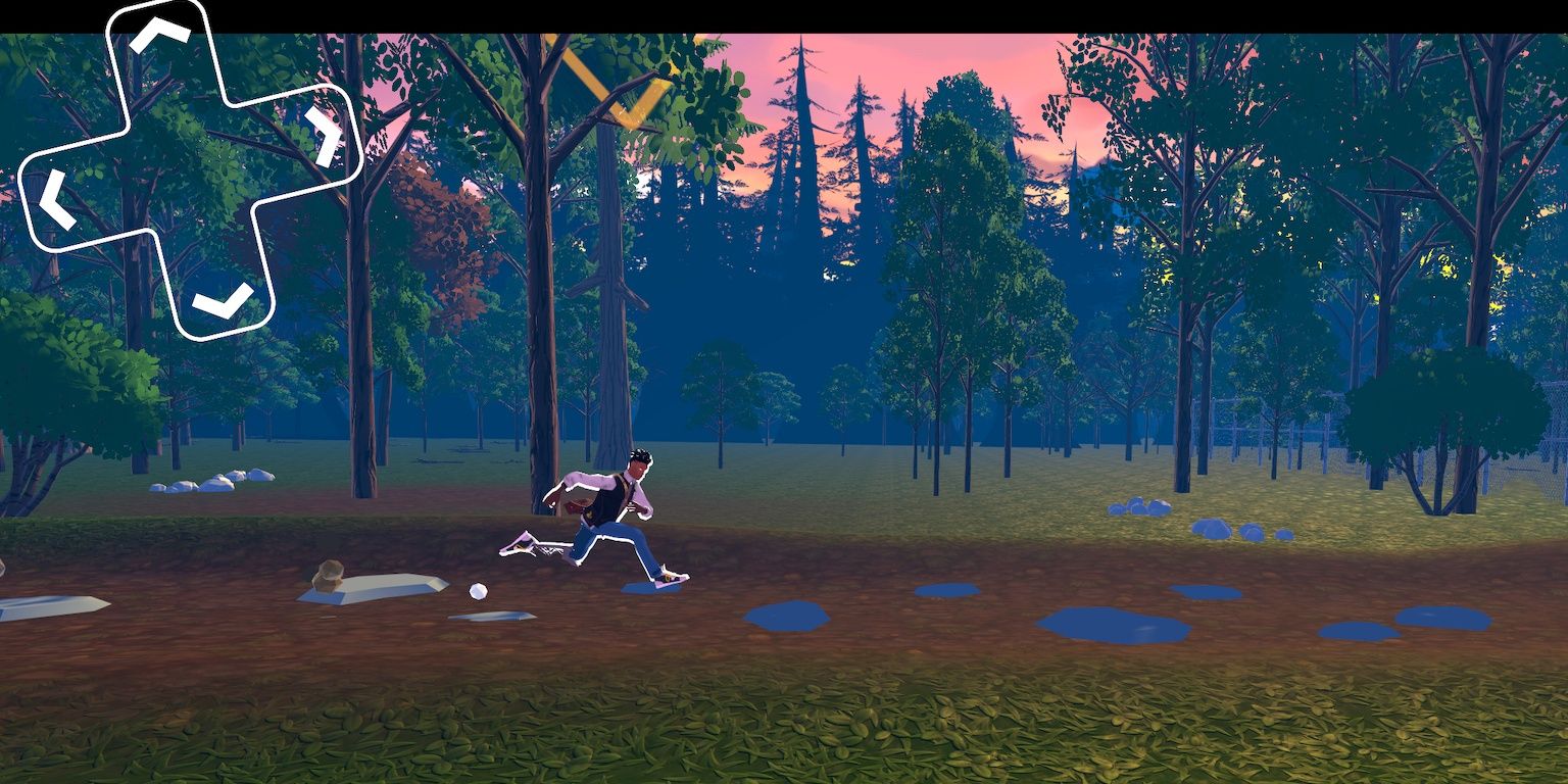 running through a forest in aerial knights never yield