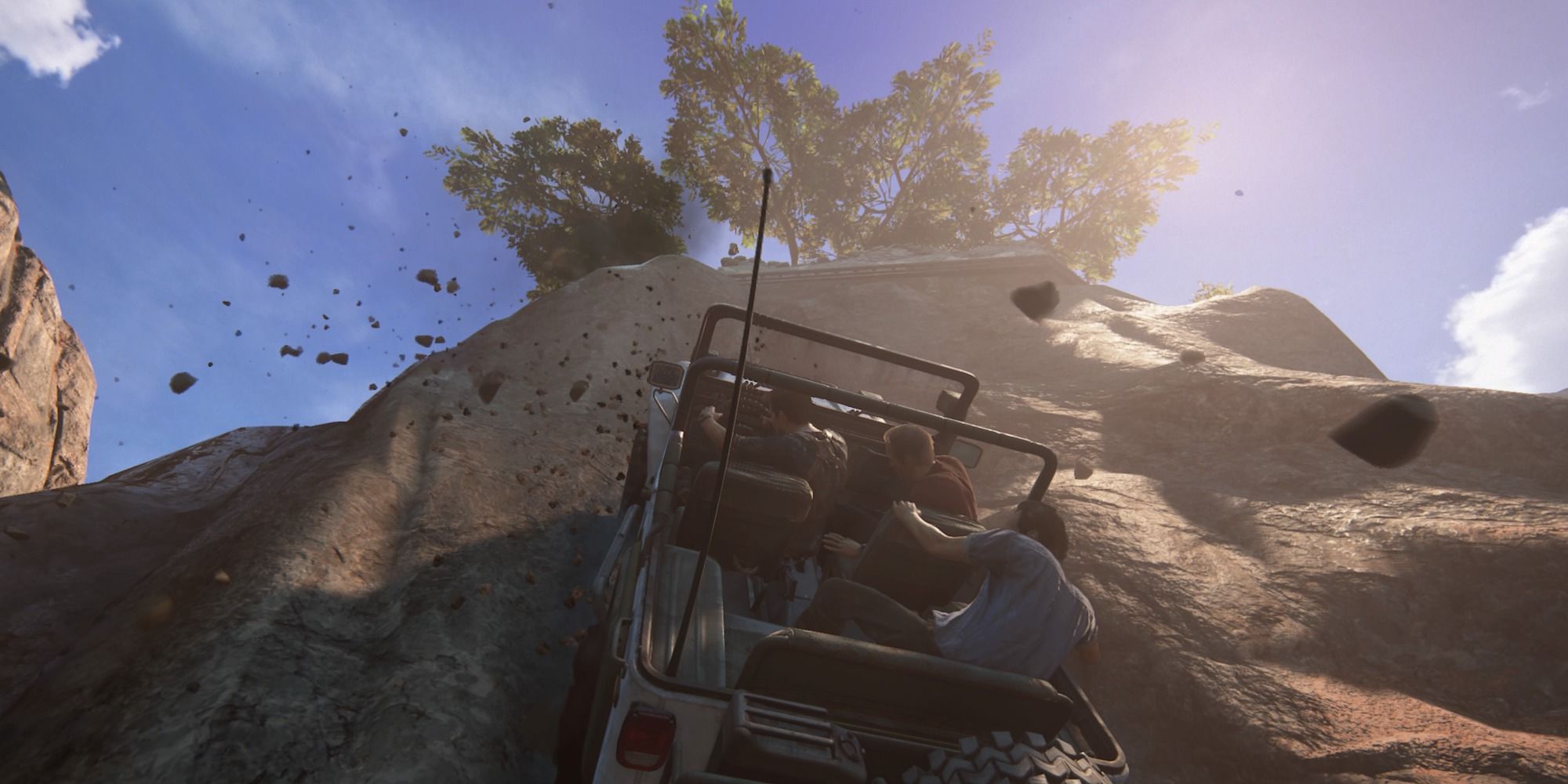 uncharted 4 jeep falling