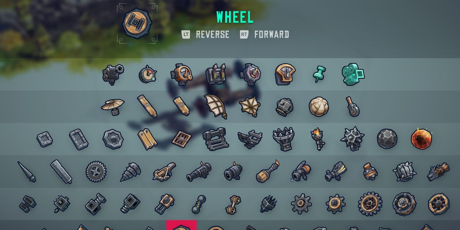 various building blocks in besiege console