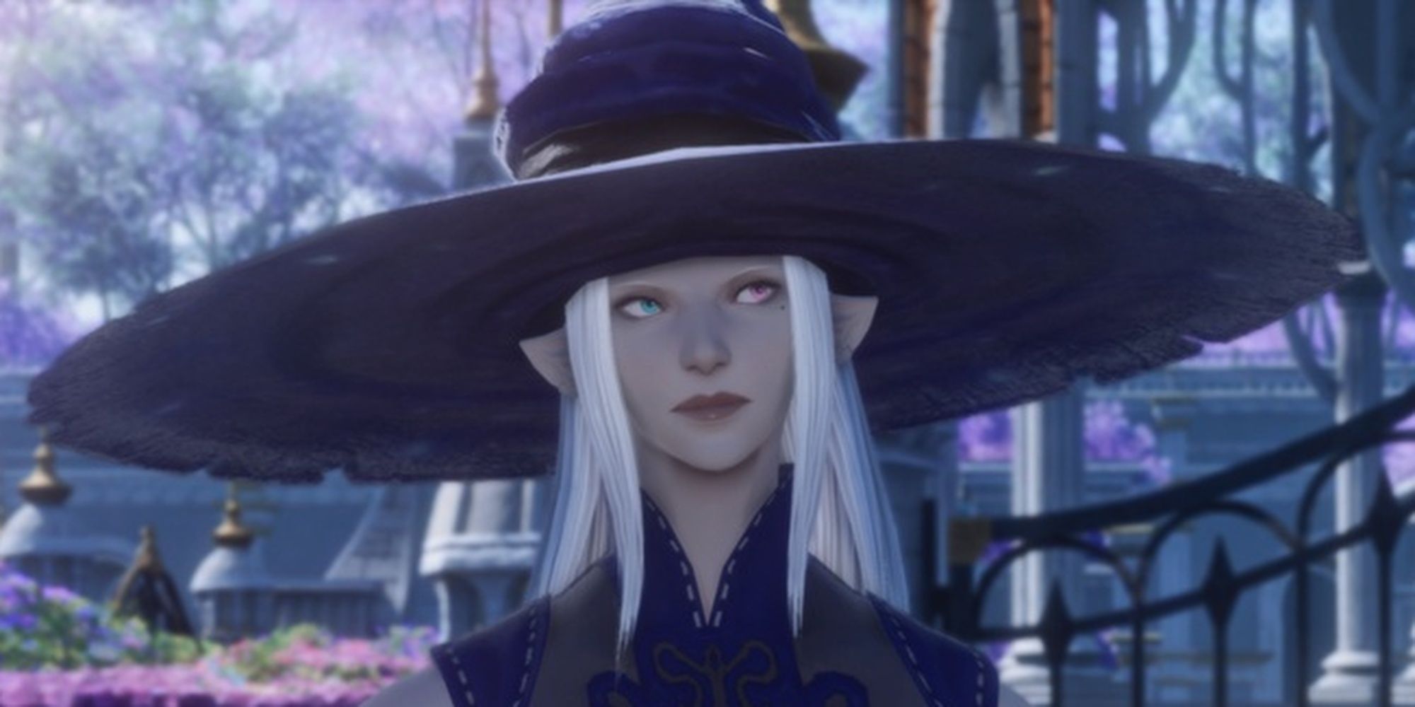 Final Fantasy 14 Elezen In Very Wide Brim Witch Hat