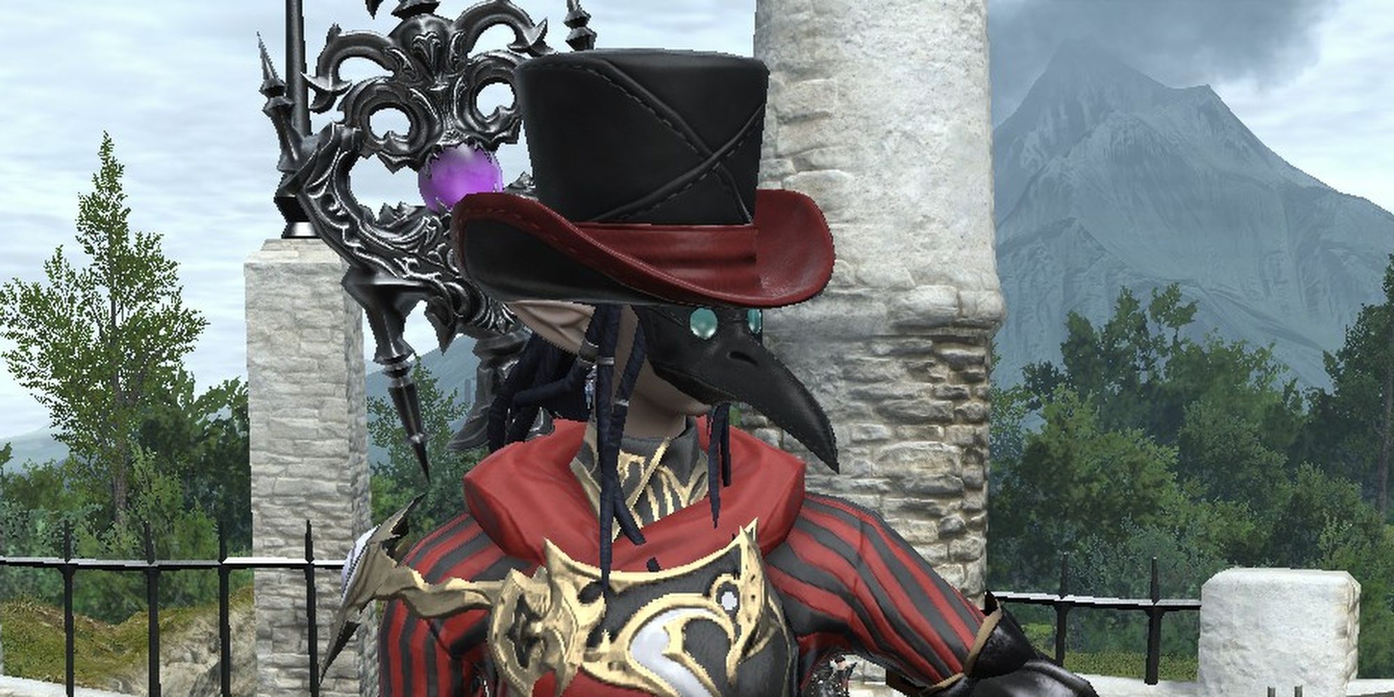 Final Fantasy 14 Plague Doctor's Mask On Elezen