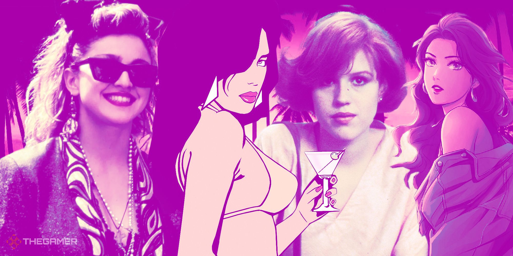 Madonna and Molly Ringwald mixed with Vice City and A Summer's End