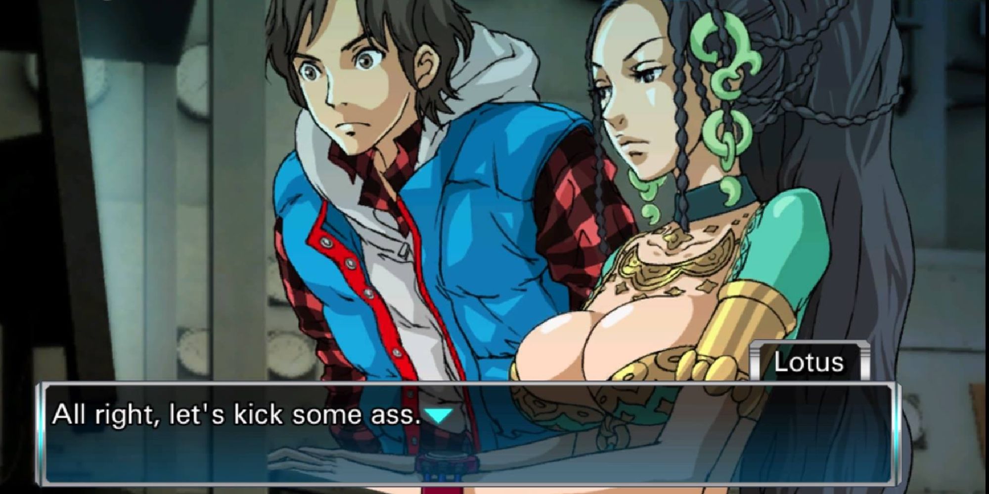 junpei and lotus at a computer