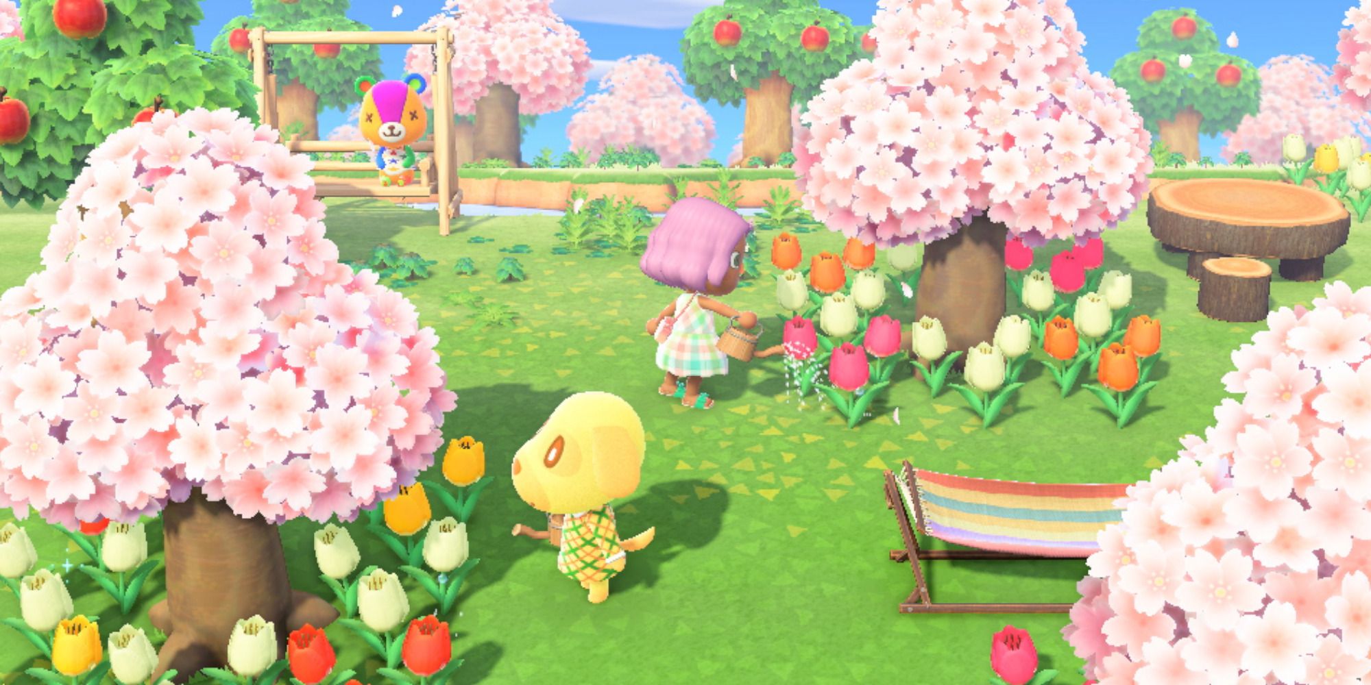Animal Crossings New Horizons in the Spring