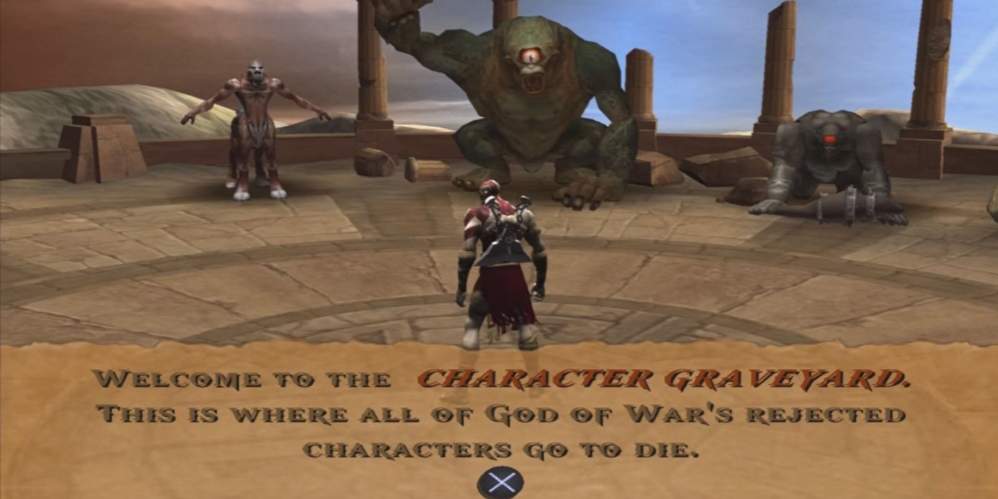 Character Graveyard, available in the original God of War
