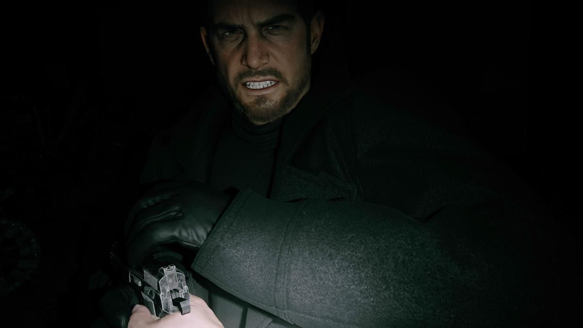 Chris Redfield disarms Ethan Winters in Resident Evil Village