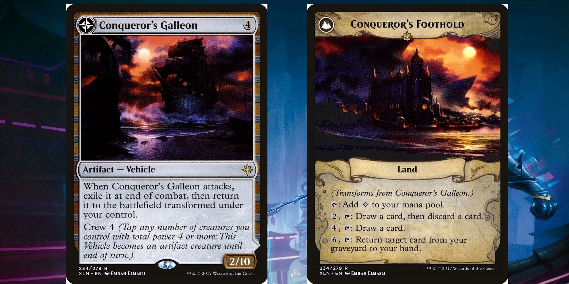 Conqueror's Galleon and Conqueror's Foothold MTG Card