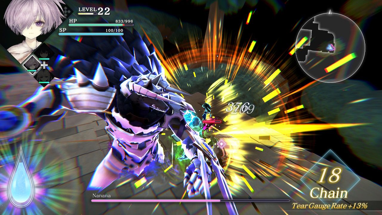 Crystar Kokoro attacking Nanana using her Guardian