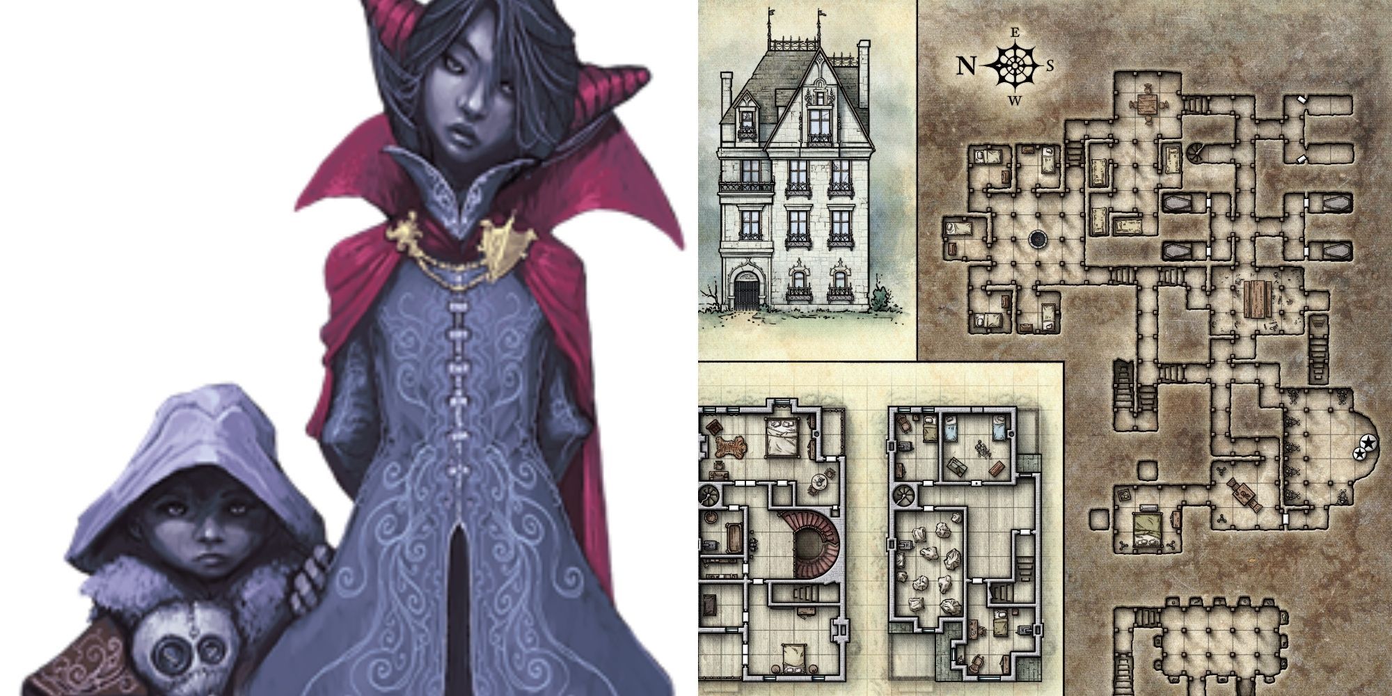 D&D Curse Of Strahd - Rose and Thorn Durst  - Deathhouse map