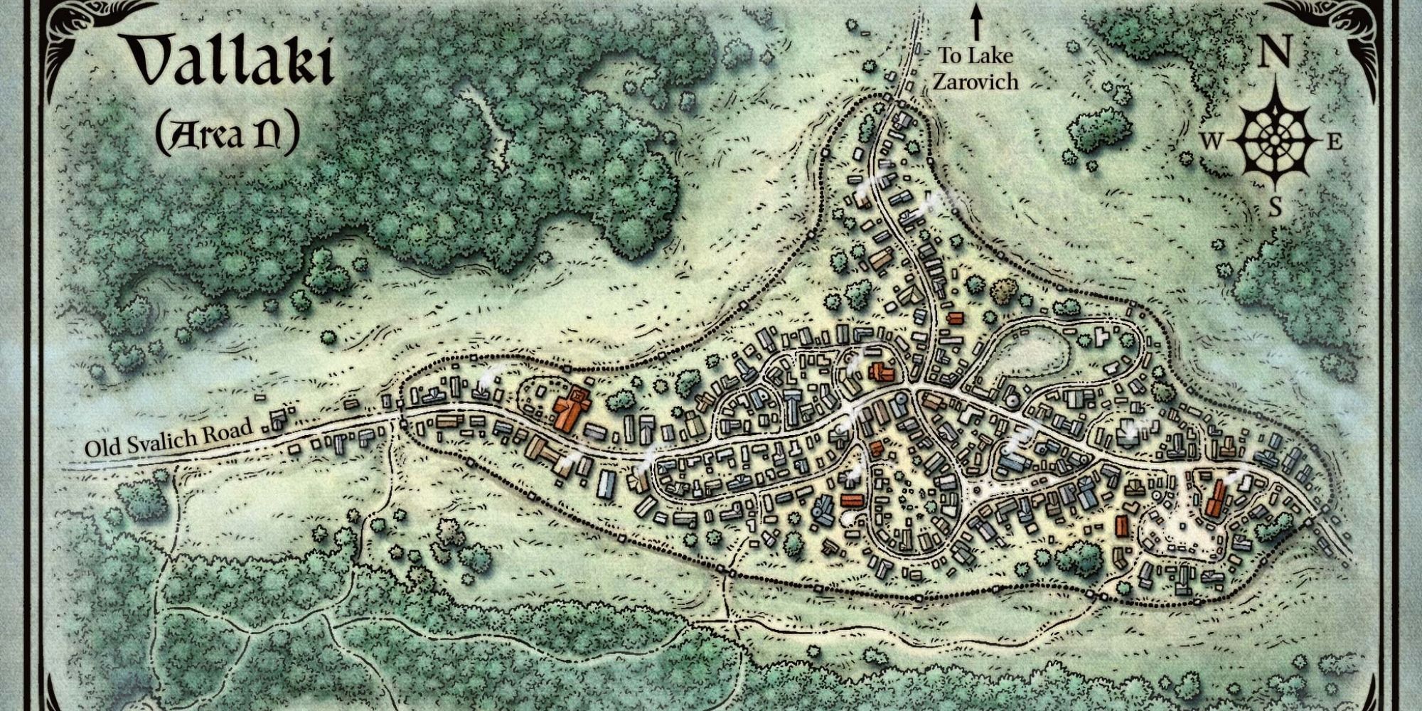 D&D Curse Of Strahd - Vallaki Map