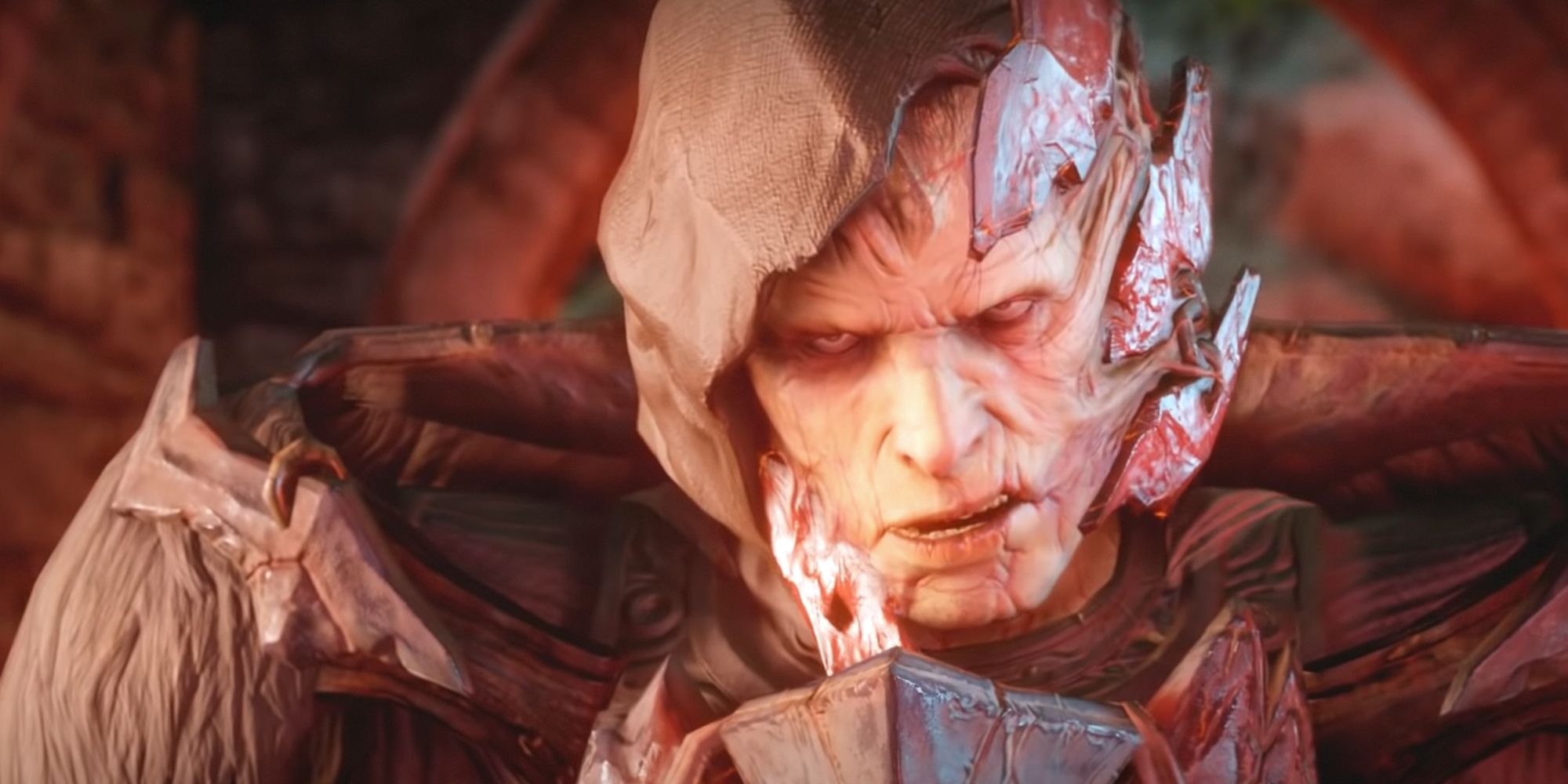 Dragon Age Inquisition: Close up of Corypheus in battle.