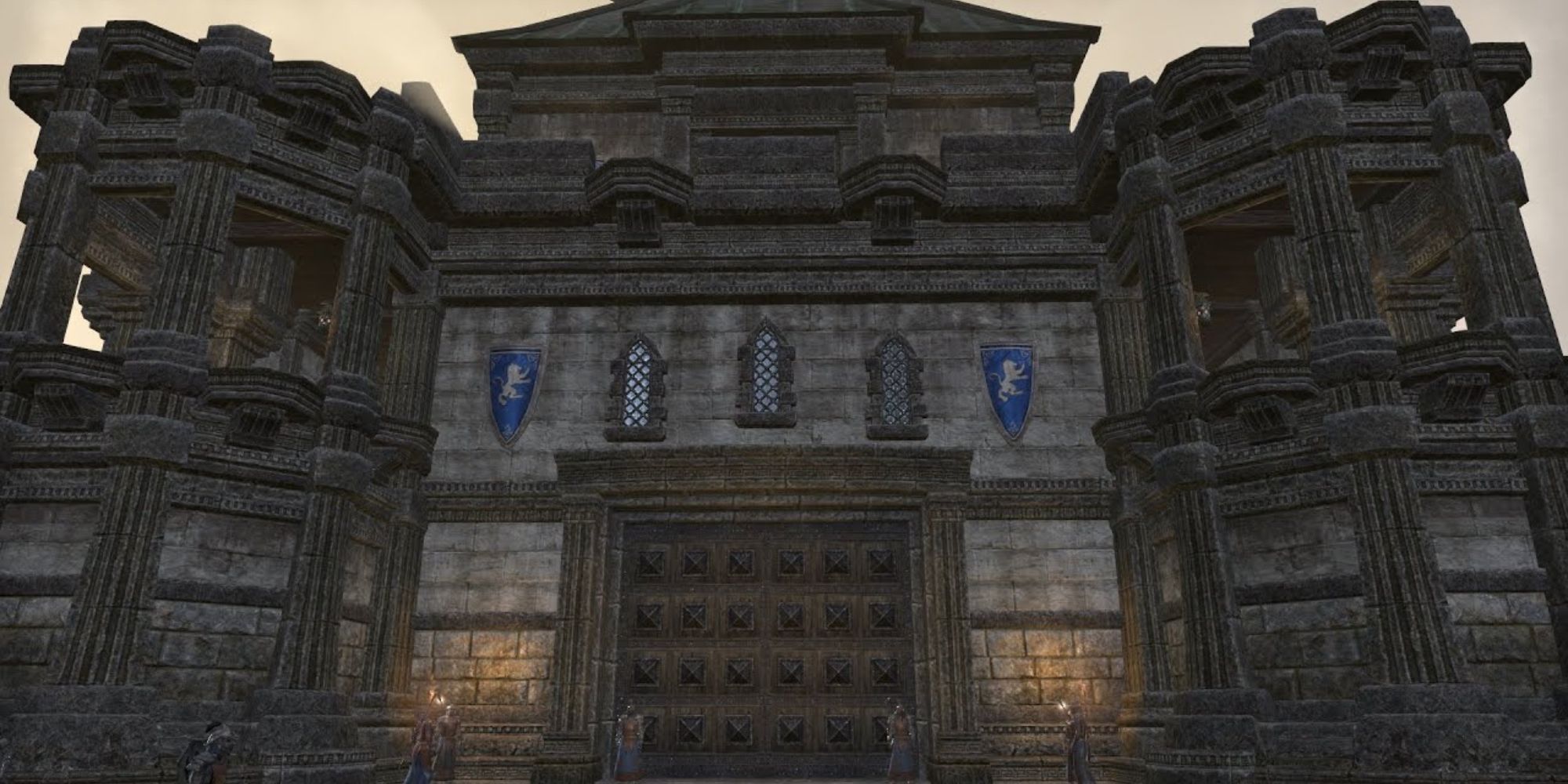 ESO Castle Inside Cyrodiil Guarded By Soldiers
