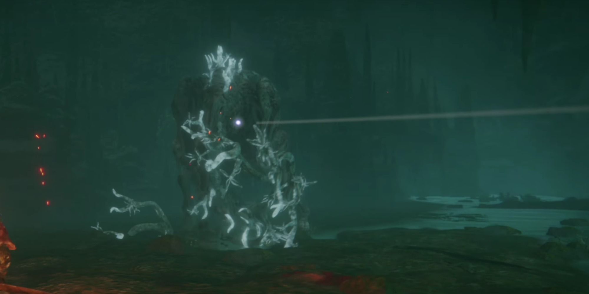 The Ancestor Spirit getting ready to charge forward in Elden Ring