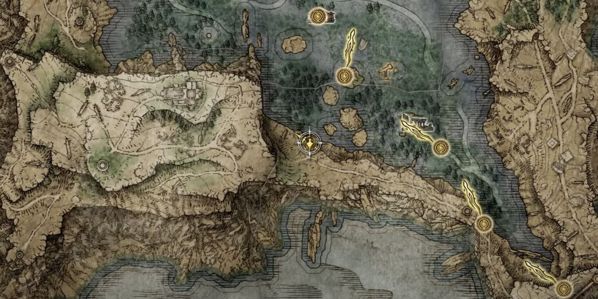 The village is in west of Elden Ring' Map