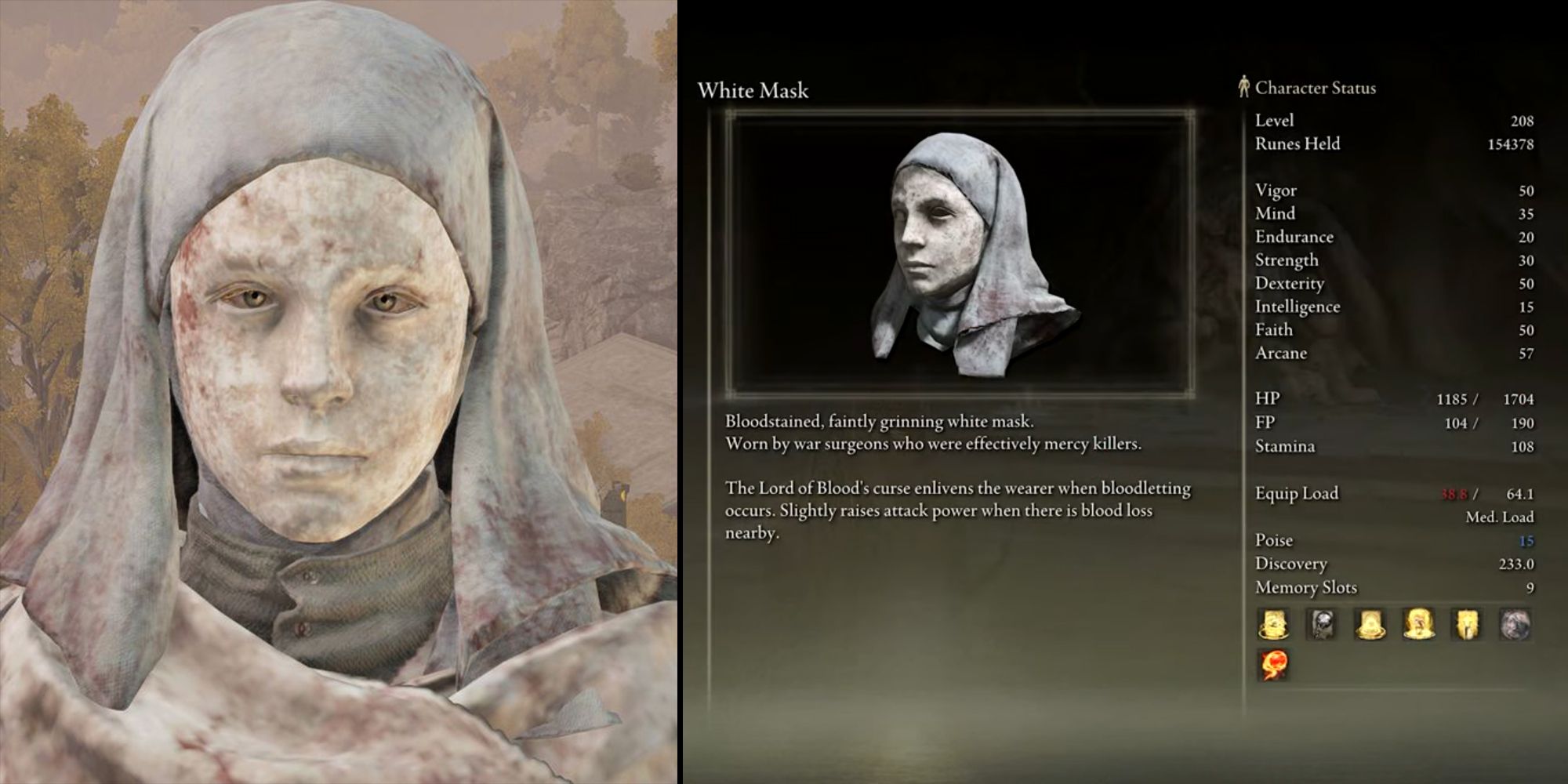 White Mask That White-Faced Varre Wears in Elden Ring