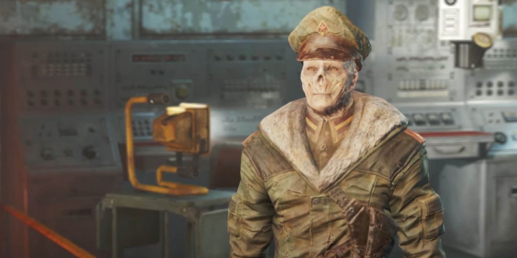 Fallout 4 Captain Zao Standing In A Submarine