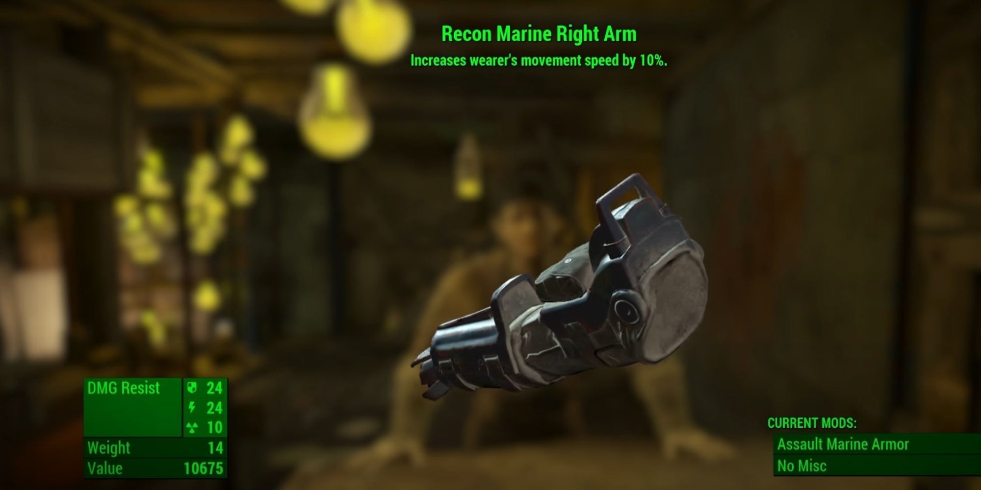Fallout 4 Recon Marine Arm Parts Internal Inventory