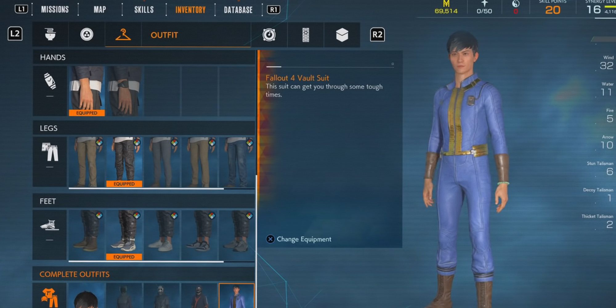 Ghostwire Tokyo Fallout 4 vault suit.