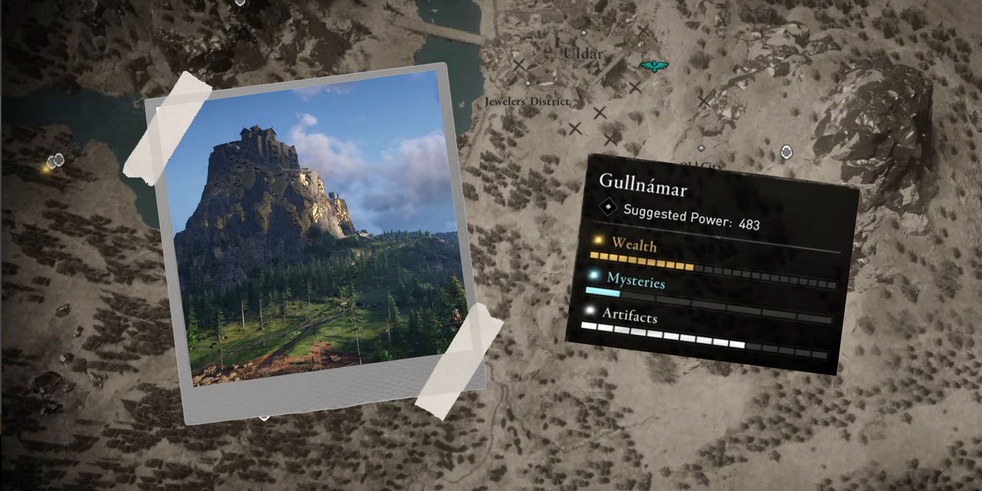 Map of Gullnamar in Assassin's Creed Valhalla Dawn of Ragnarok