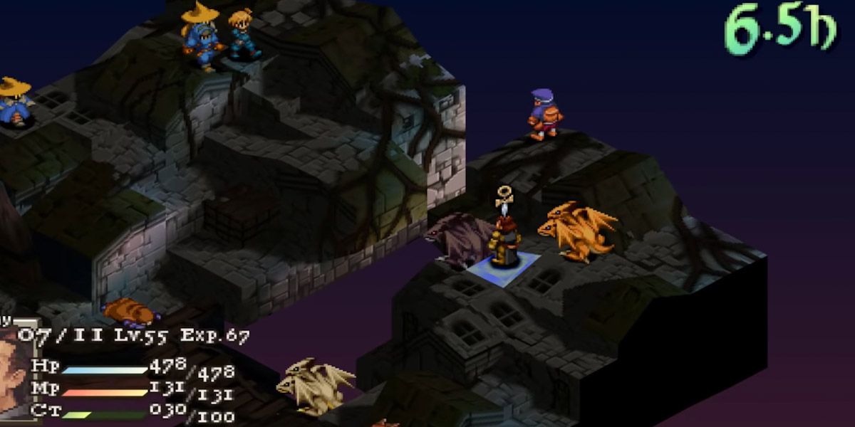 screenshot of a Final Fantasy Tactics battle